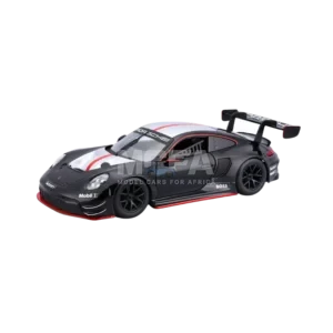 Bburago Porsche 911 992 GT3 R in black and silver, 1:24 scale