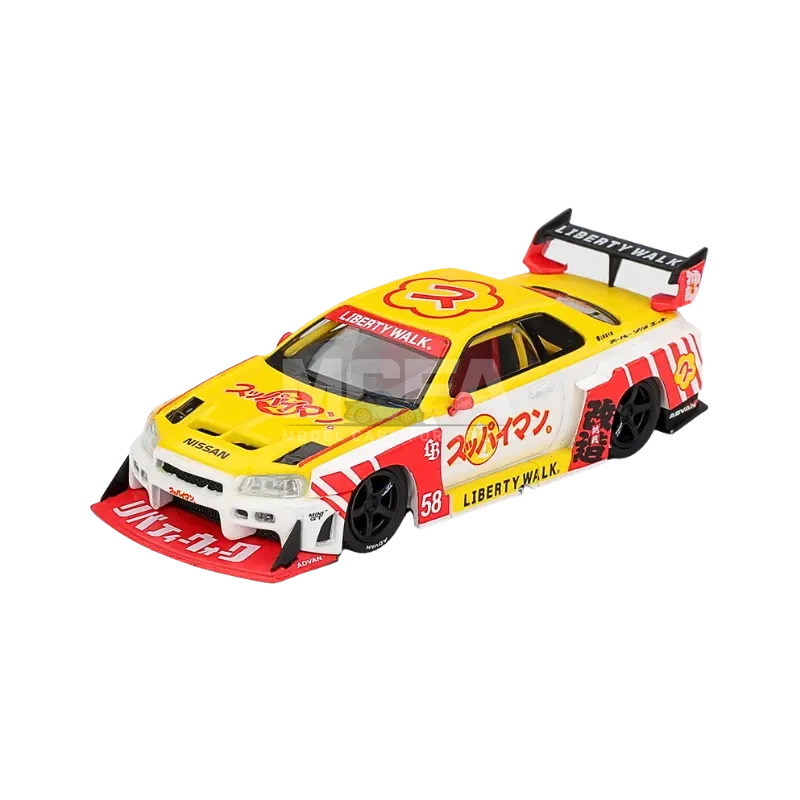 MINI GT Nissan LB-ER34 Super Silhouette SKYLINE Suppaiman Okinawa 1:64