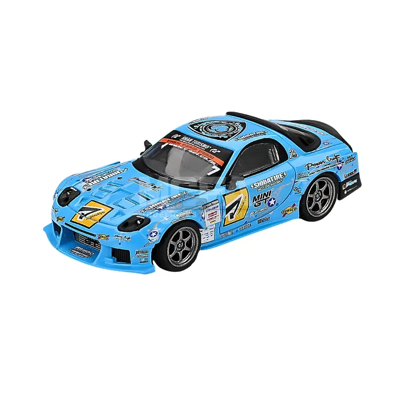 MINI GT Mazda RX-7 RE-Amemiya 2025 D1GP Blue 1:64 blister pack