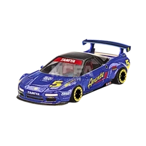 MINI GT Honda NSX Tamiya x Kaido House AVANTE V1 blue and yellow model car in 1:64 scale