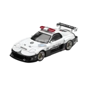 MINI GT Mazda RX-7 LB-Super Silhouette Police white and black RHD 1:64 scale model