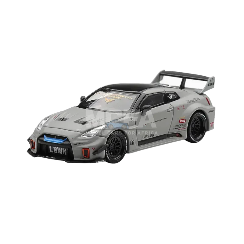 MINI GT Nissan LB-Silhouette WORKS GT 35GT-RR Version 1 matte grey LHD 1:64 blister-pack model