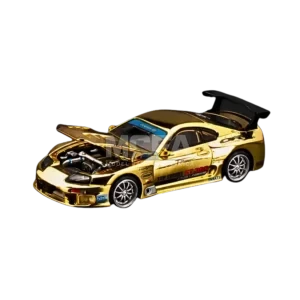 POP RACE Toyota Supra Top Secret GT300 Gold Chrome 1:64